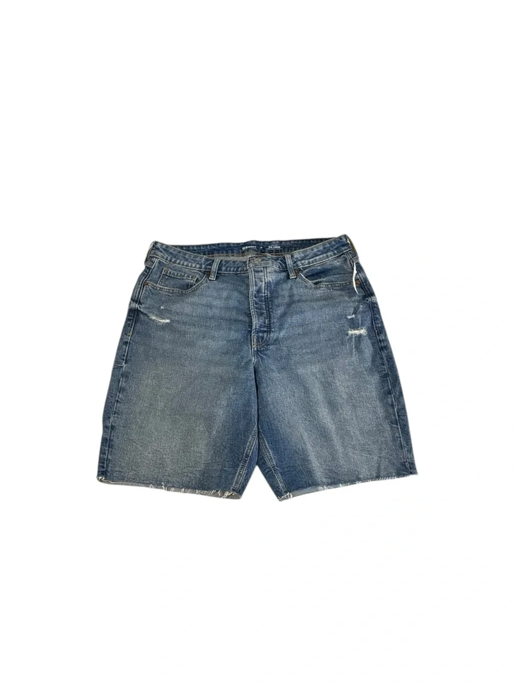 Old Navy OG Loose Jorts Womens 16 High Rise Long Denim Bermuda Shorts NWT